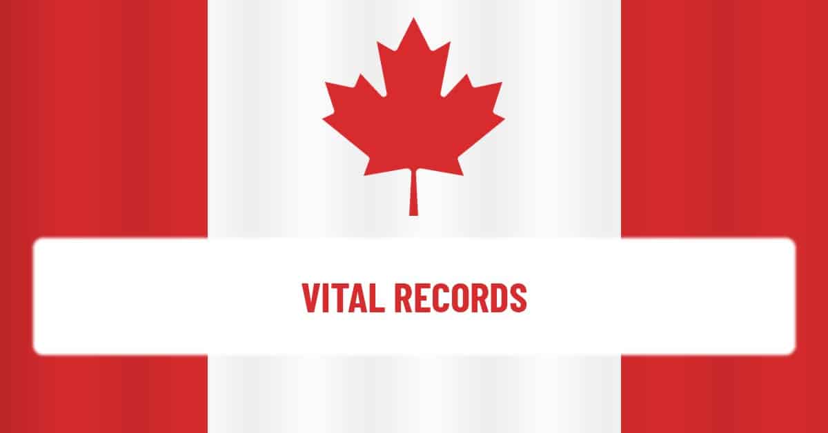 Canadian birth, marriage and death certificates